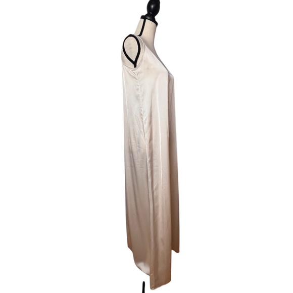 Tricot Chic Maxi Night Gown Adjustable Spaghetty Straps Cream Sz 2 Pre-owned - Picture 3 of 8